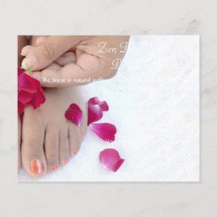 Pretty Fuchsia Pink Rose Pedicure Salon Flyer