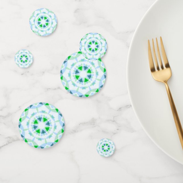 Pretty Fun Blue Green Birthday Party Magic Star Confetti (Group)