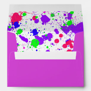Pretty Fun Paint Splatter  Envelope