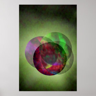 Pretty Galaxy Green Poster