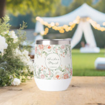 Pretty Garden Coral Floral Bridesmaid