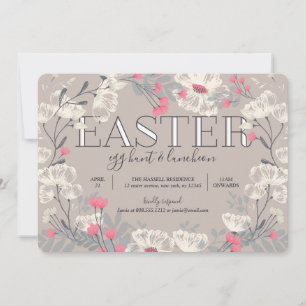 Pretty Garden Easter Egg Hunt and Lunch Invitation