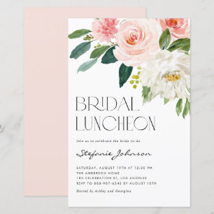 Pretty Garden Florals Bridal Luncheon Invitation