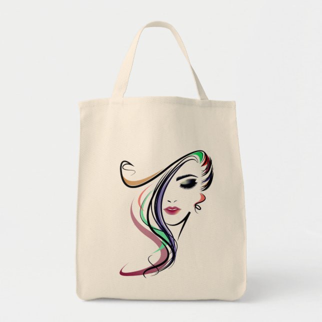 pretty girl Grocery Tote bag (Front)