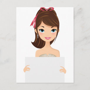 Pretty Girl holding sign Postcard