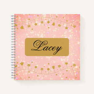 Pretty girlie personalized notebook