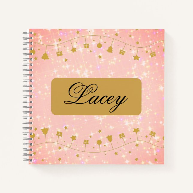 Pretty girlie personalized notebook (Front)
