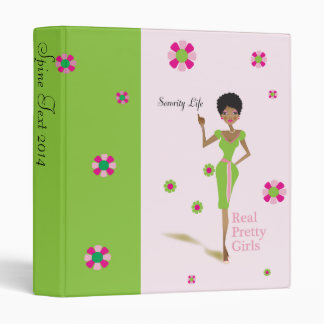 Pretty Girls Pink and Green Binder