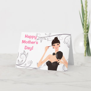 Pretty girls shopping Mother's Day Card