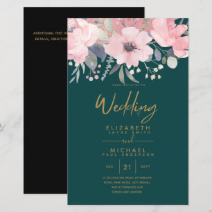 Pretty Girly Budget Rosegold Blush Pink Floral A9