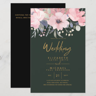 Pretty Girly Budget Rosegold Blush Pink Floral A9