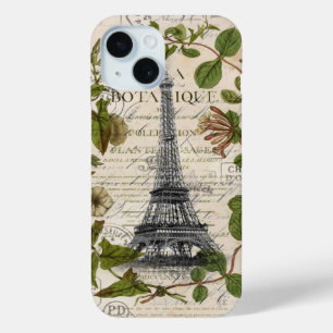 pretty girly chic i love paris eiffel tower iPhone 15 case