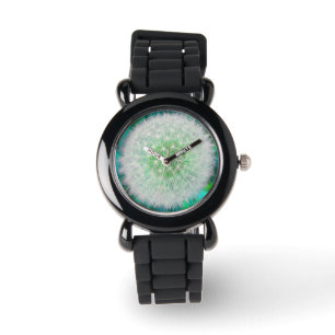 Pretty Girly Dandelion-Clock, blue Watch