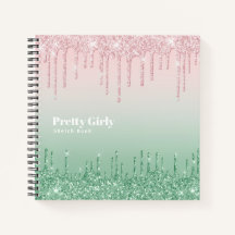 Pretty Girly Glitter Glam Sketchbook Doodles Notes