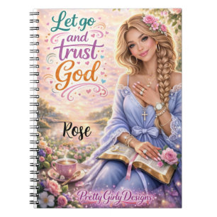 Pretty Girly Inspirational Floral Christian Bible Notebook