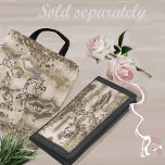 Pretty Girly Monogram Trifold Wallet<br><div class="desc">Beautiful rose flowing on a mocha beige marble background ladies' wallet. This elegant and stylish wallet is for girls who love toned-down calming colours. It goes well with dark clothing, especially suitable for black outfits. You can personalize it with your name. You can find a matching tote bag with this...</div>