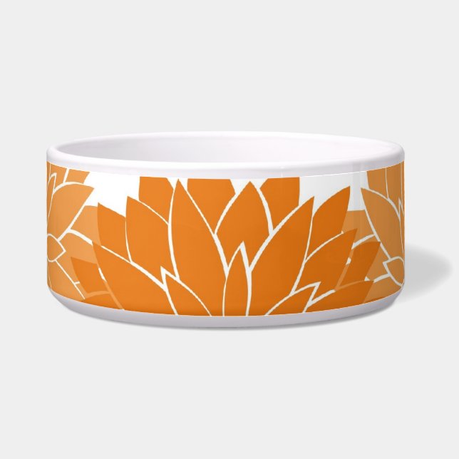 Pretty Girly Orange Flower Blossoms Floral Print (Front)
