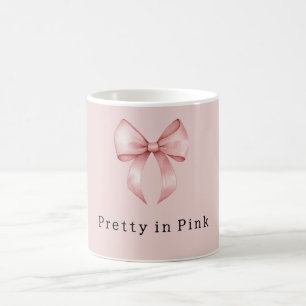 Pretty Girly Pink Bow Coffee Mug