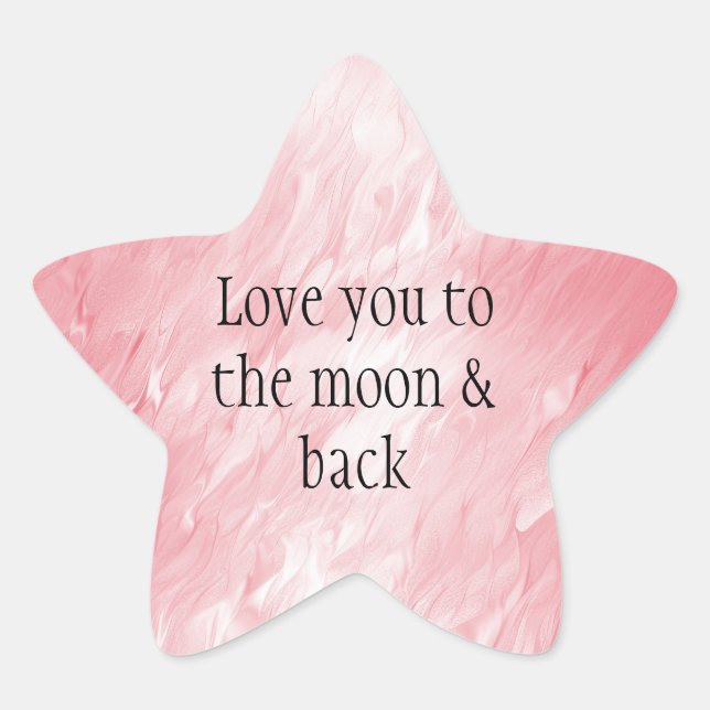 Pretty Girly Pink Star Sticker (Front)