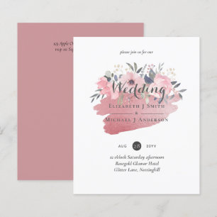 Pretty Girly Rosegold Floral Glam Wedding