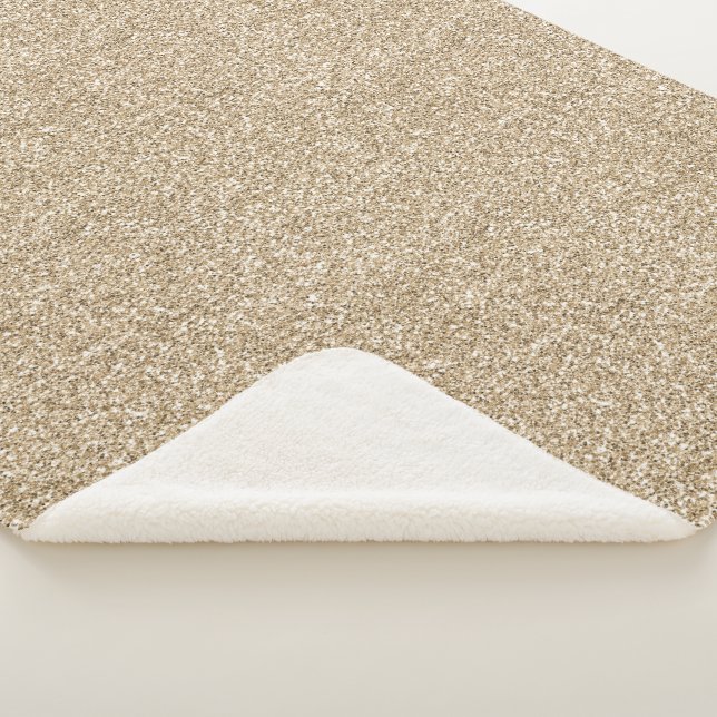 Pretty Glam Gold Glitter    Sherpa Blanket (3/4)