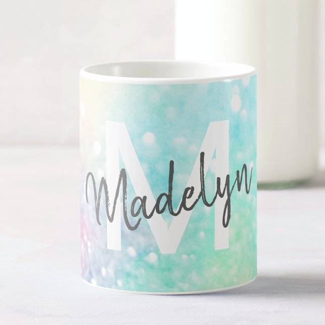 Pretty Glitter Holographic Iridescent Girly Coffee Mug (Creator Uploaded)