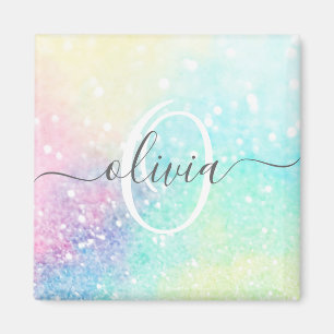 Pretty Glitter Holographic Iridescent Girly Magnet