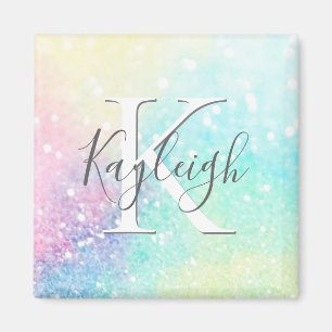 Pretty Glitter Holographic Iridescent Girly Magnet