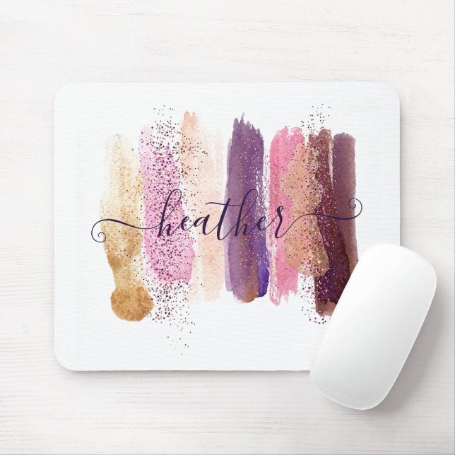 Pretty glitter smear personalized   mouse pad (With Mouse)
