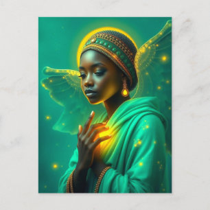 Pretty Glowing Angel Postcard