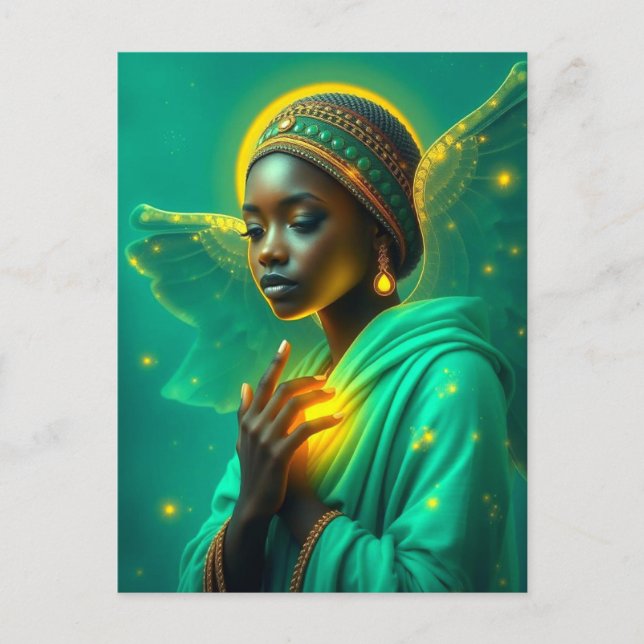 Pretty Glowing Angel Postcard (Front)