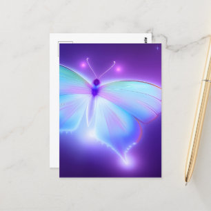 Pretty Glowing Butterfly Postcard