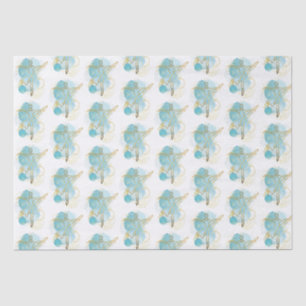 Pretty Gold Ballerina Watercolor Abstract  Tissue Paper