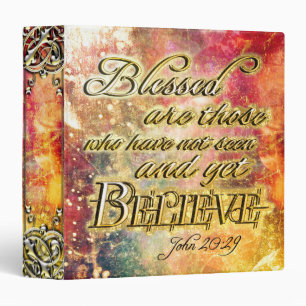 Pretty Gold Blessed Spiritual Scripture Binder