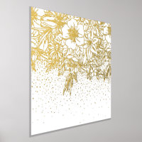 Pretty Gold dots floral