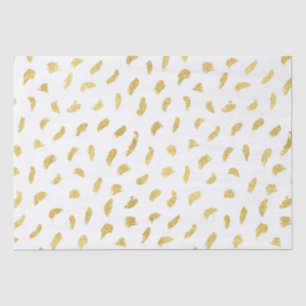 Pretty Gold Glam White Abstract Tissue Paper