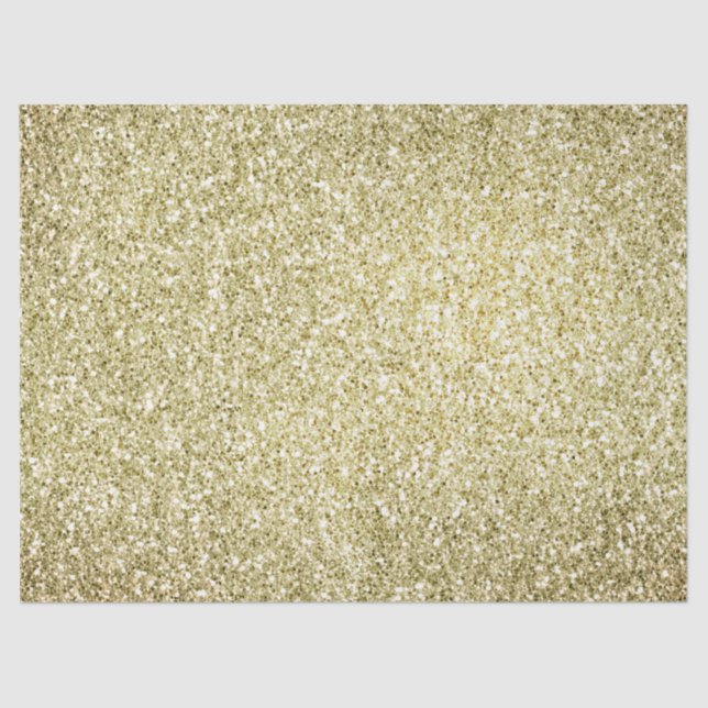 Pretty Gold Glitzy Glitter  Tissue Paper (Front)