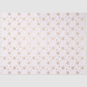 Pretty Gold Snowflakes Pink Christmas Tissue Paper