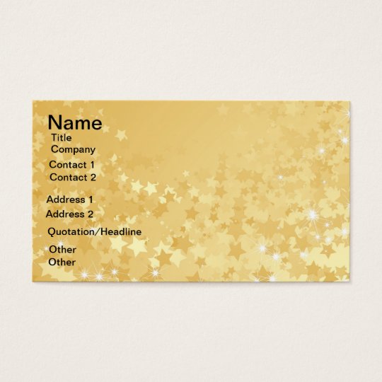 Pretty Gold Stars Business Card