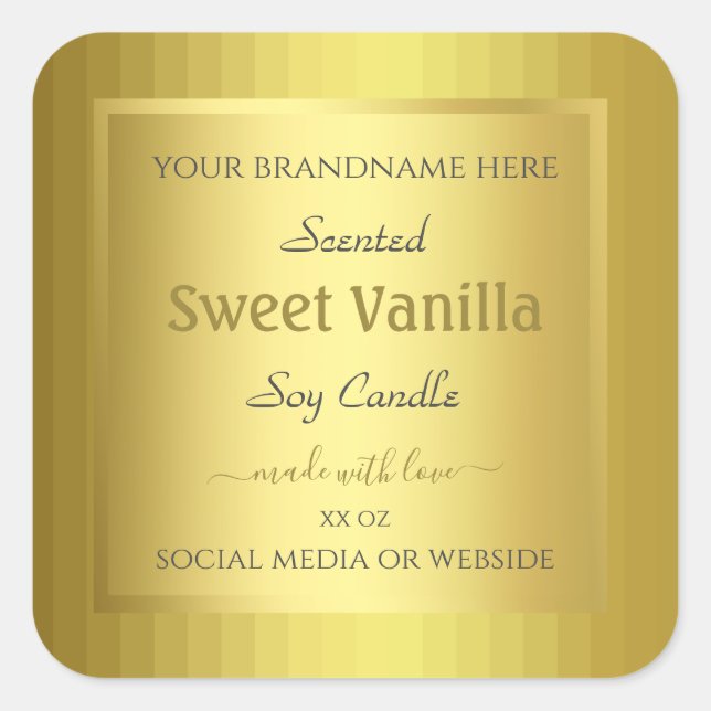 Pretty Golden Product Packaging Étiquette Gold Eff (Devant)