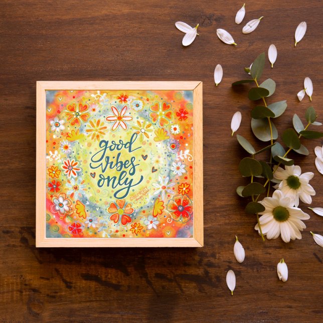 Pretty Good Vibes Only Inspirivity Orange Poster (Creator Uploaded)