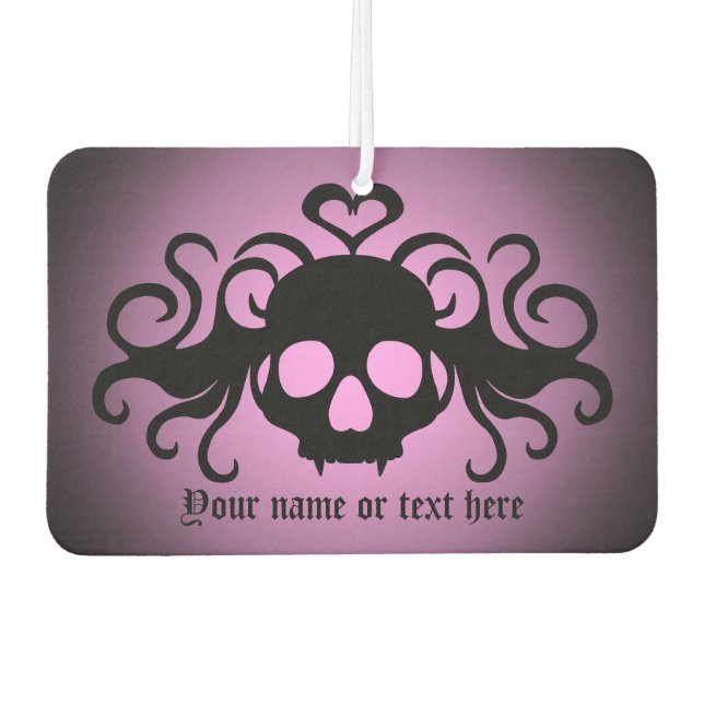 Pretty Gothic winged skull Air Freshener (Front)