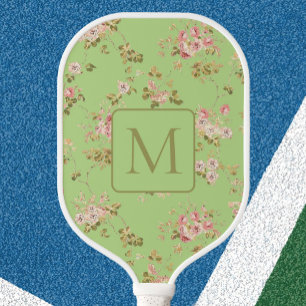 Pretty Green Custom Monogrammed Pickleball Paddle