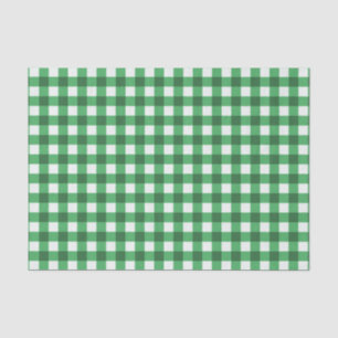 Pretty Green Gingham Checked Pattern Tissue Paper