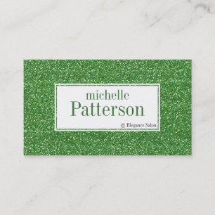 Pretty Green Glitter Appointment Business Cards