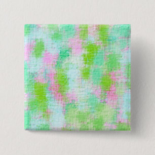 PRETTY GREEN MODERN ABSTRACT 2 INCH SQUARE BUTTON