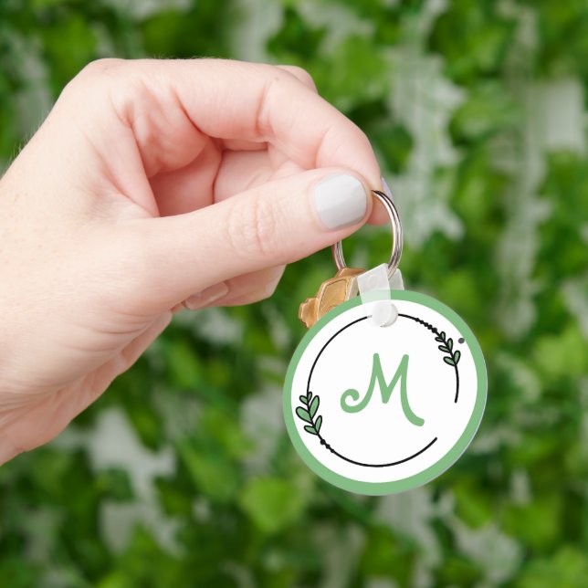 Pretty Green Mononogrammed Keychain (Hand)