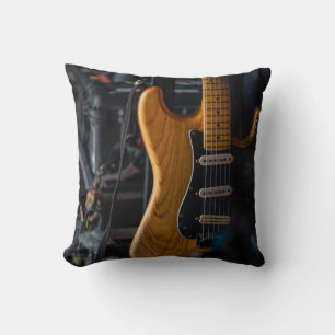 Pretty Guitar Throw Pillow