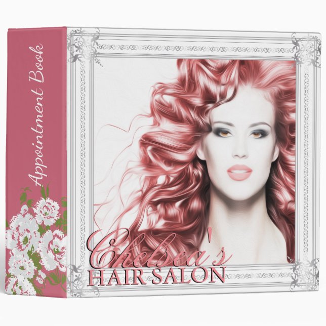 Pretty Hair Salon Model Binder (Front/Spine)
