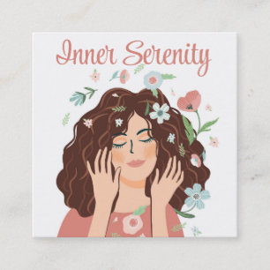 Pretty Hair Salon Personalize Square Business Card